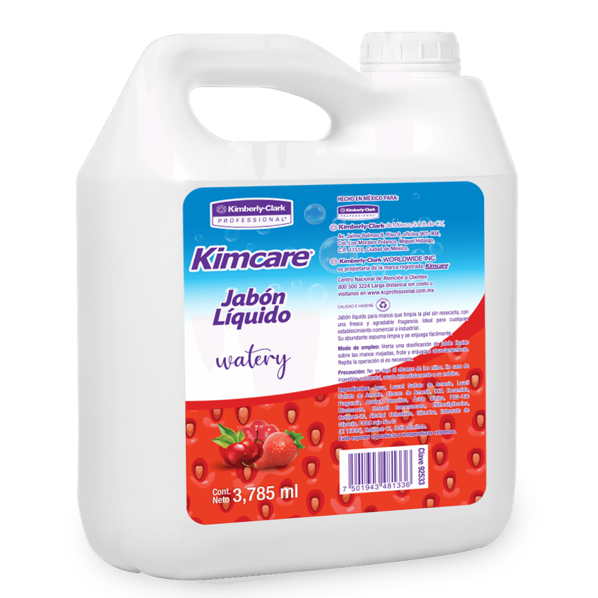 Kimcare Jabon antibacterial en cartucho, galon y porron. - Imagen 1