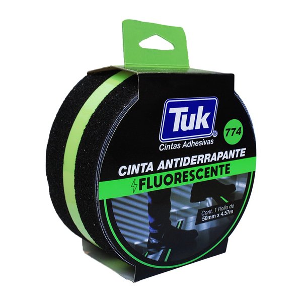 Cinta antiderrapante con tira luminiscente