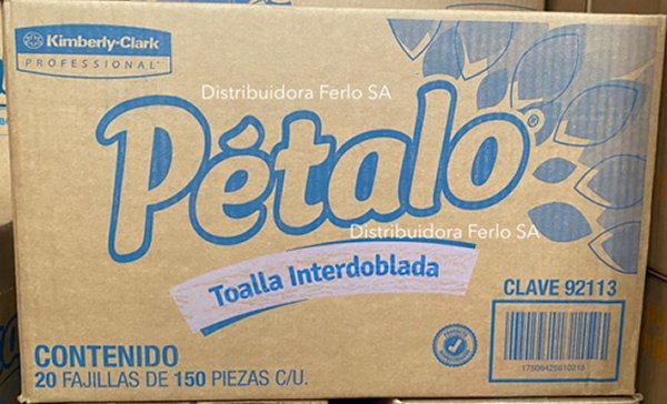 Pétalo Toalla interdoblada para manos