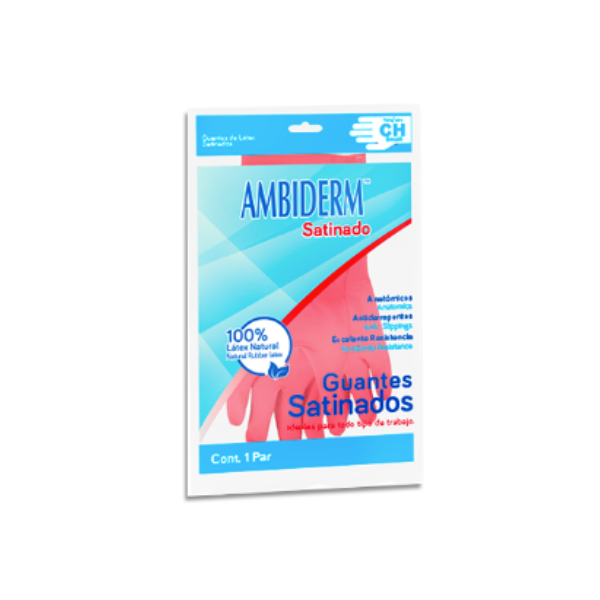 Guante rojo multiusos satinado