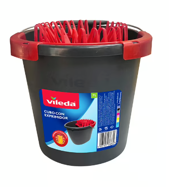 Cubo gris con exprimidor Vileda